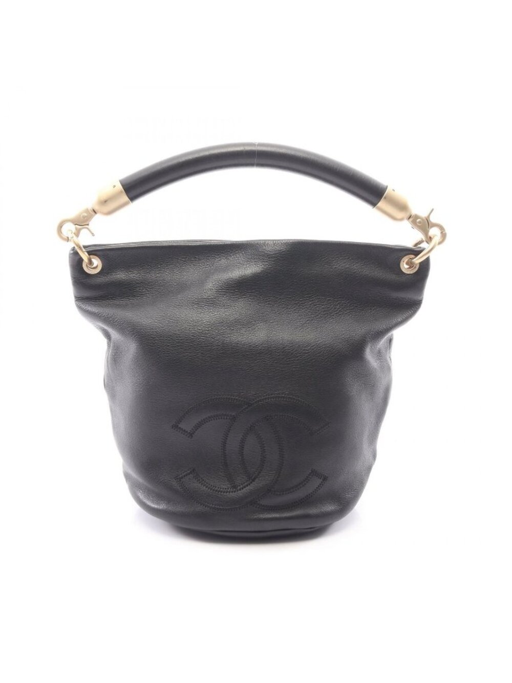 Chanel CC Logo Black Leather Shoulder